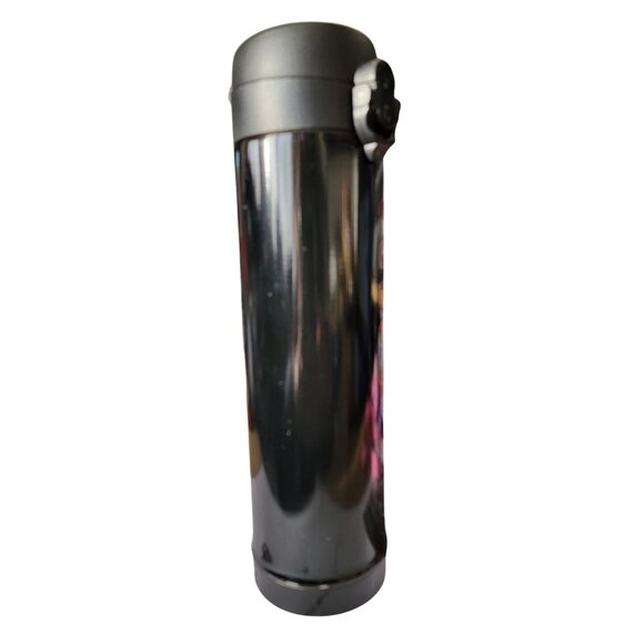 Victoria's Secret PINK Good Vibes black Rainbow Thermos Water Bottle with Flip L - Picture 4 of 7